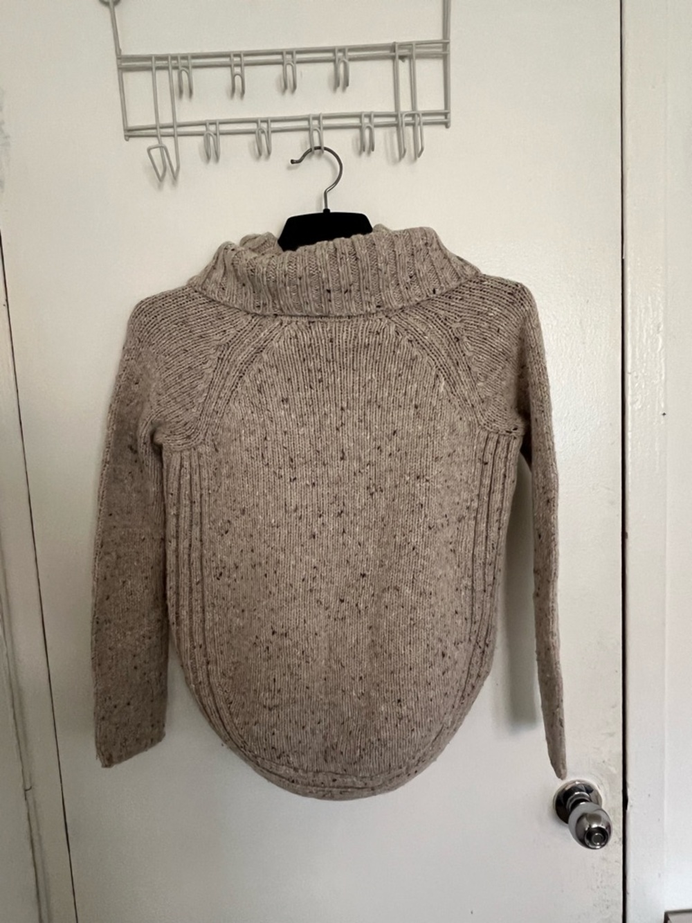 Cynthia Rowley Speckled Cream Turtleneck Sweater - Picture 2 of 4